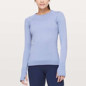 Rest Less Pullover Lululemon Long Sleeve Iron Purple/ White size 6 Brand New